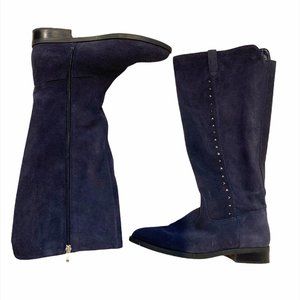 Navy Blue Studded Marc Fisher Boot Size 8W
